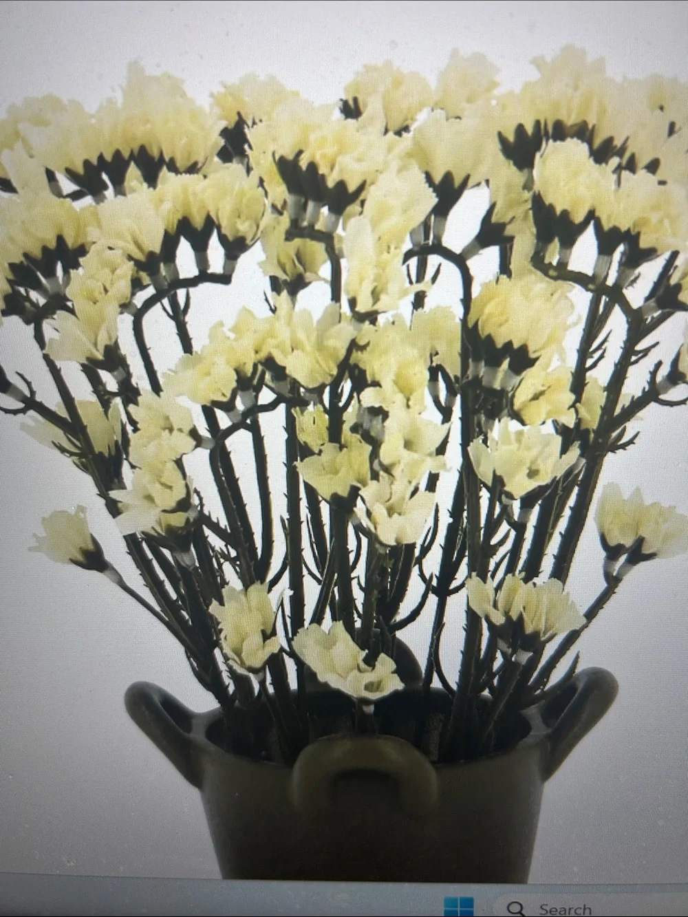 ASHLAND BROWN & CREAM PREMADE FAUX PLANT NWT
